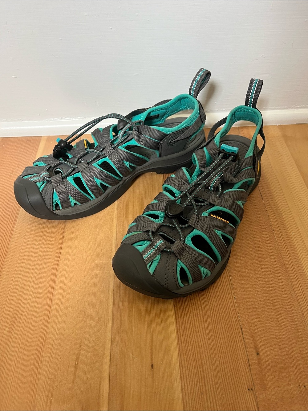 Keen Women’s Whisper Closed-Toe Sandals - Teal and Gray